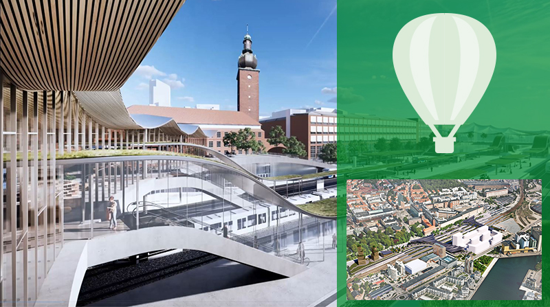 En visualisering över de nya perrongerna.